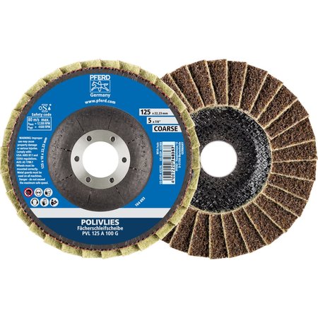 PFERD 5" POLIVLIES® Non-Woven Flap Disc - 7/8" Arbor Hole - Coarse Grade 43276